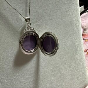 Birks Vintage locket pendant with Necklace Made in Italy Silver 925 stamps